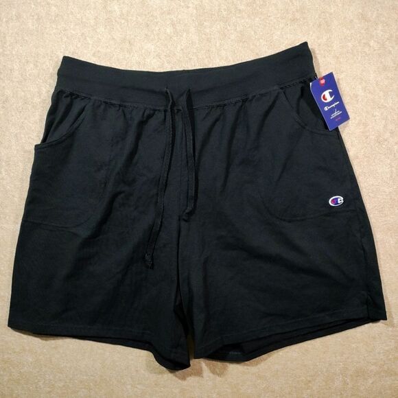 Champion Authentic Activewear Womens Drawstring Black Shorts -I - Picture 1 of 7